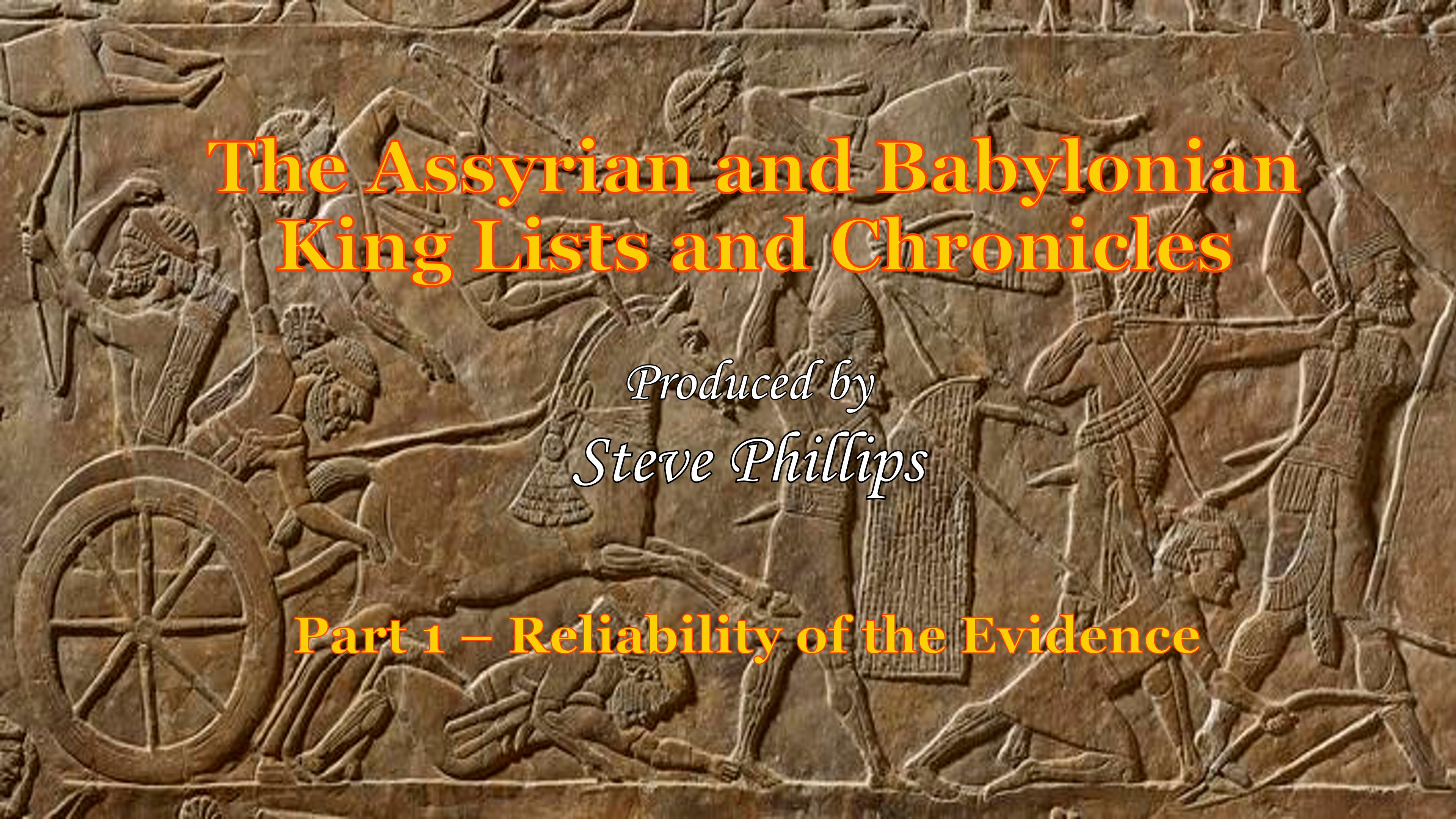 Assyrian and Babylonian King Lists Part 1